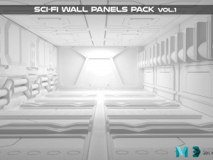 scifi wall panels vol 1 3D Model