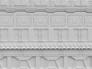 scifi wall panels vol 1 3Dモデル