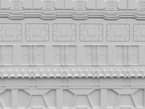 scifi wall panels vol 1 3D Model