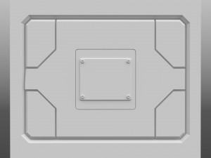 scifi wall panels vol 1 3Dモデル
