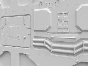 scifi wall panels vol 1 3Dモデル