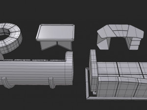 scifi furniture pack 3D Model