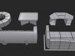 scifi furniture pack 3D Model