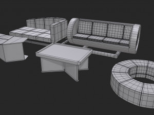 scifi furniture pack 3D Model