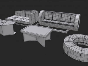 scifi furniture pack 3D Model