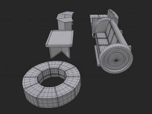 scifi furniture pack 3D Model