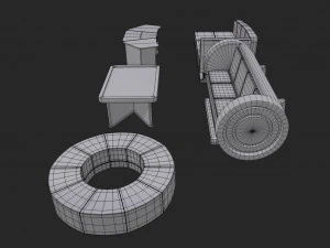 scifi furniture pack 3D Model