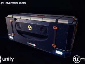 scifi cargo box 3Dモデル