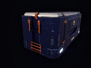 scifi cargo box Modèle 3D