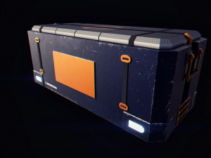 scifi cargo box Modèle 3D