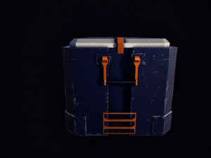 scifi cargo box Modèle 3D
