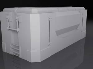 scifi cargo box Modèle 3D