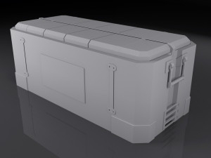 scifi cargo box Modèle 3D