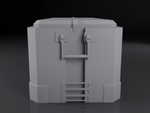 scifi cargo box Modèle 3D