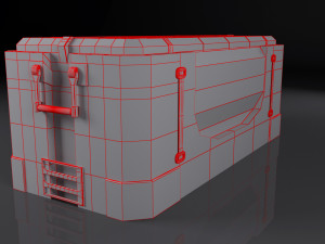 scifi cargo box Modèle 3D