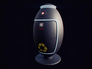 scifi trash can Modèle 3D