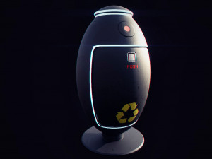 scifi trash can Modèle 3D
