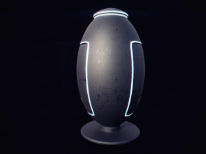 scifi trash can Modèle 3D