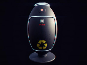 scifi trash can Modèle 3D