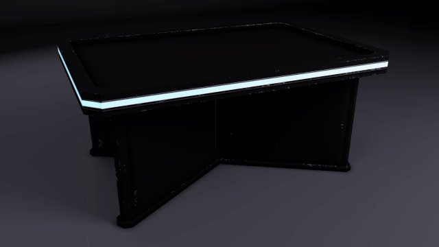 scifi table 3D Модель .c4d .max .obj .3ds .fbx .stl .blend 