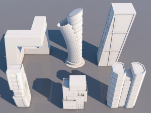 scifi city pack 3Dモデル