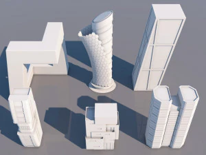scifi city pack 3D Model
