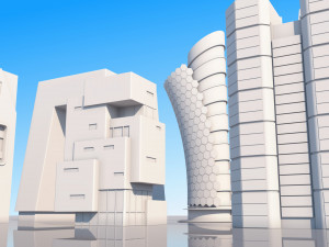 scifi city pack 3Dモデル