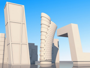 scifi city pack 3Dモデル
