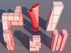 scifi city pack 3Dモデル