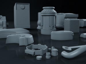 scifi engine pack 3D Модель