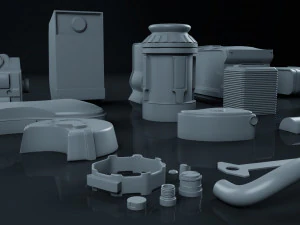 scifi engine pack 3D Model