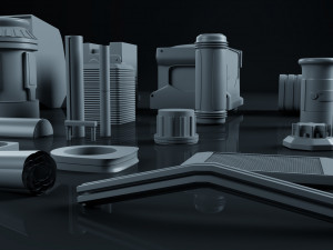 scifi engine pack 3D Модель