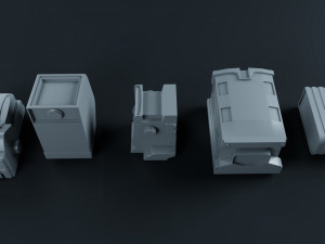 scifi engine pack 3D Модель