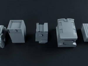 scifi engine pack 3D Model