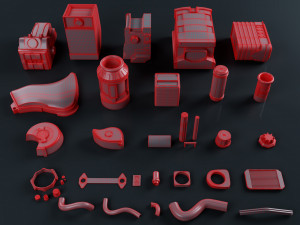 scifi engine pack 3D Модель