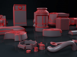 scifi engine pack 3D Модель