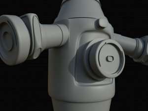 scifi water pump 3D Model