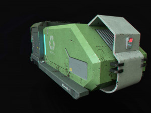 scifi container 3D 模型