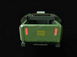 scifi container 3D 模型