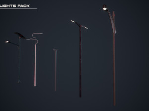 futuristic street light 3D Model