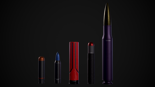scifi bullets pack Modello 3D .c4d .max .obj .3ds .fbx .stl .blend 