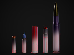 scifi bullets pack Modello 3D