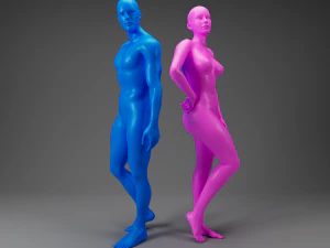 Kit de malha base de personagem Modelo 3D