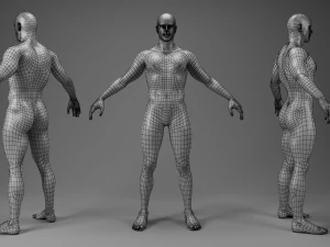 Kit de malha base de personagem Modelo 3D
