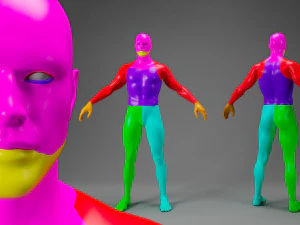 Kit de malha base de personagem Modelo 3D