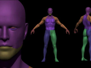 Kit de malha base de personagem Modelo 3D