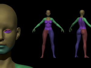 Kit de malha base de personagem Modelo 3D