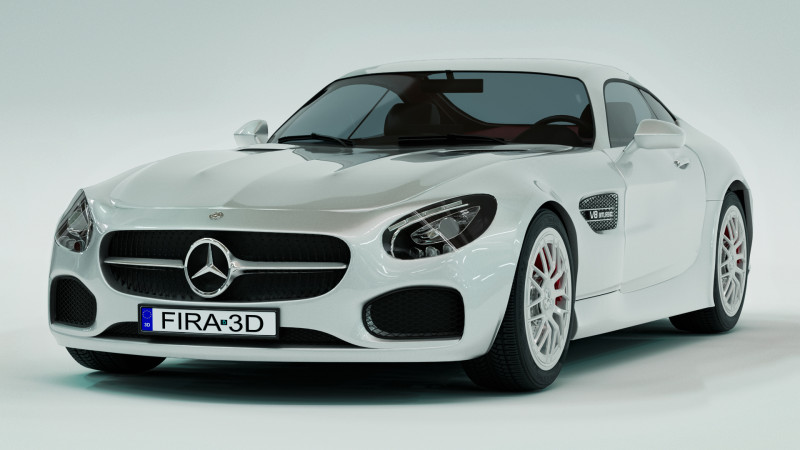 AMG GT 2015 3D 모델 .c4d .max .obj .3ds .fbx .stl .blend 