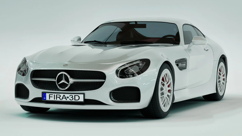 AMG GT 2015 3D Model .c4d .max .obj .3ds .fbx .stl .blend