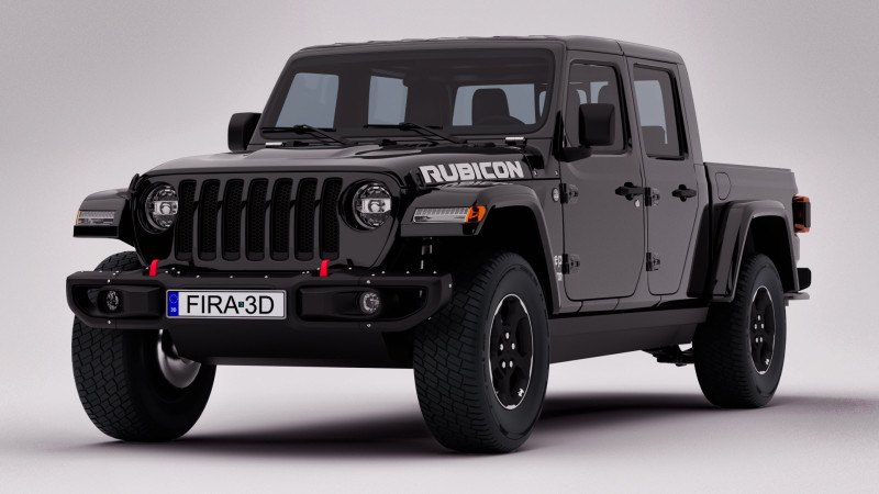 Jeep Gladiator Rubicon Model 3D .c4d .max .obj .3ds .fbx .stl .blend 